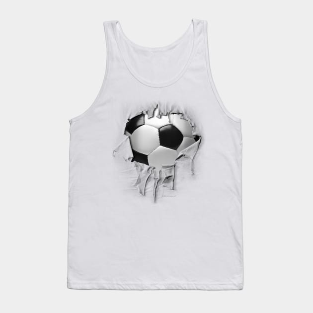 Shredded, Ripped and Torn Soccer Tank Top by eBrushDesign